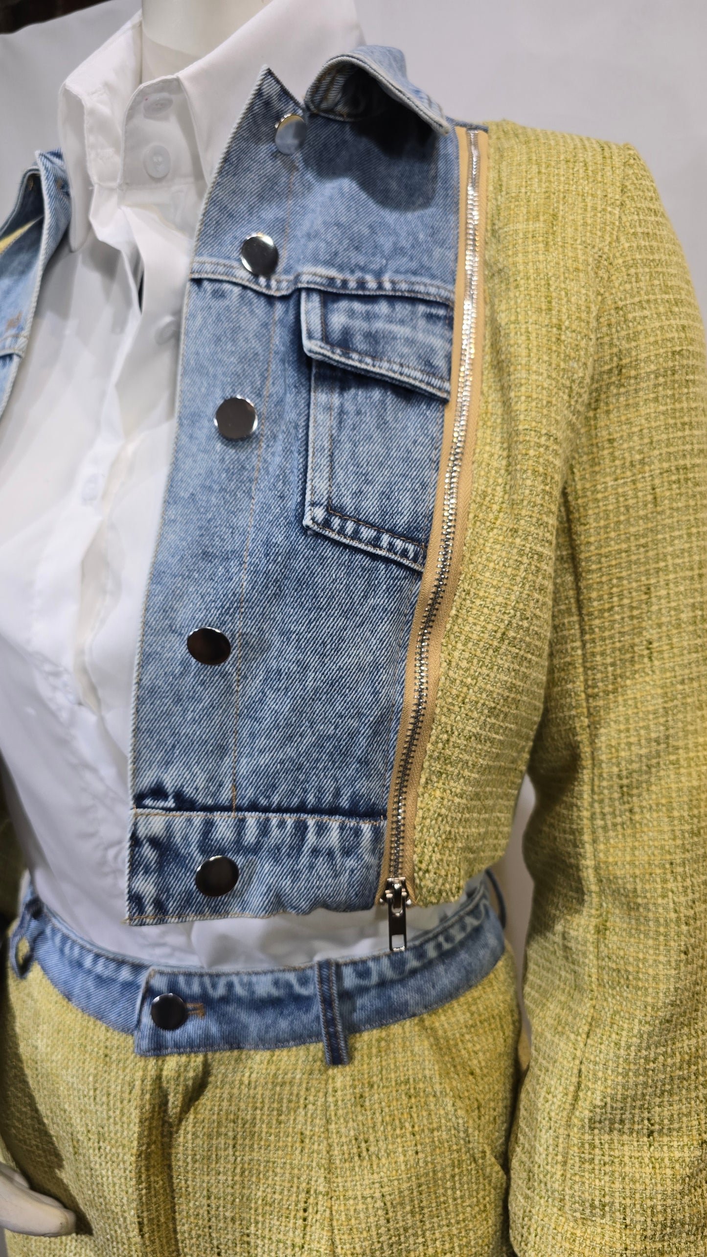 Fashionable summer 2 pc denim set. Great for a Summer concert, or on a cruise.