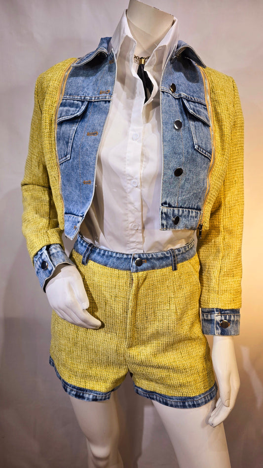 Fashionable summer 2 pc denim set. Great for a Summer concert, or on a cruise.